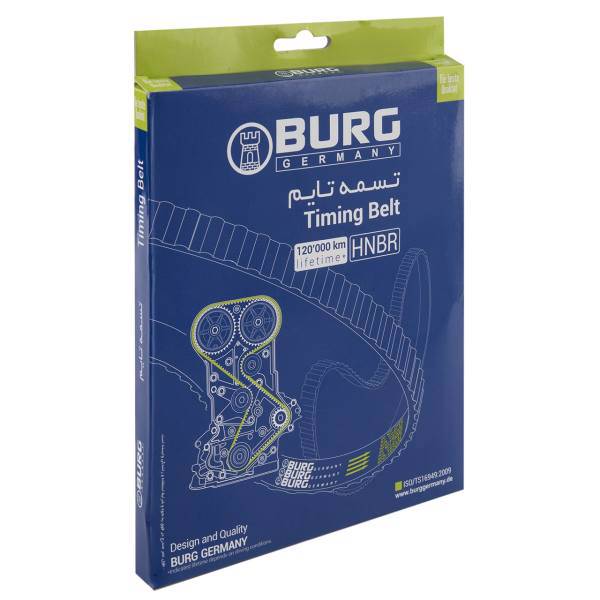 تسمه تایم بورگ جرمنی مدل 1203 مناسب برای پژو 206، Burg Germany 1203 Timing Belt Suitable for Peugeot 206