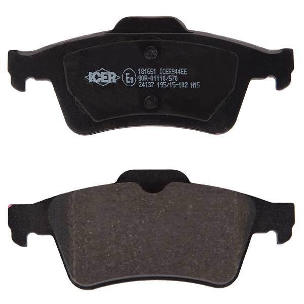 لنت ترمز عقب آیسر مدل 181651 مناسب برای سیتروئن C5، Icer 181651 Rear Brake Pad For Citroen C5