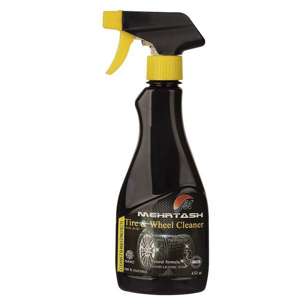 اسپری تمیز کننده رینگ و لاستیک خودرو مهرتاش ظرفیت 450 میلی‌لیتر، Mehrtash Tire And Wheel Rim Cleaner Spray 450ml