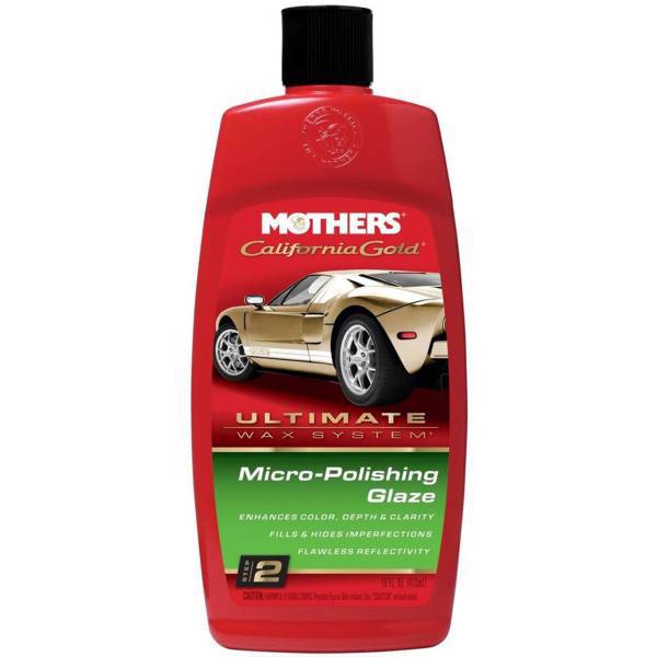 پولیش مایع نرم براق 2 خودرو مادرز مدل 8100 حجم 473 میلی لیتر، Mothers 8100 Car California Gold Micro-Polishing Glaze 473mL