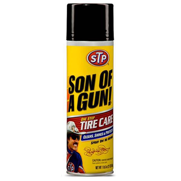 اسپری تمیز کننده لاستیک خودرو اس تی پی مدل Son of a Gun، STP Son of a Gun Tire Care