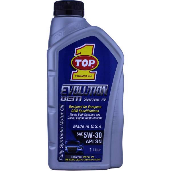 روغن موتور خودرو تاپ وان مدل Evolution 5W-30 حجم 1 لیتر، Top 1 Evolution 5W-30 Car Engine Oil 1L