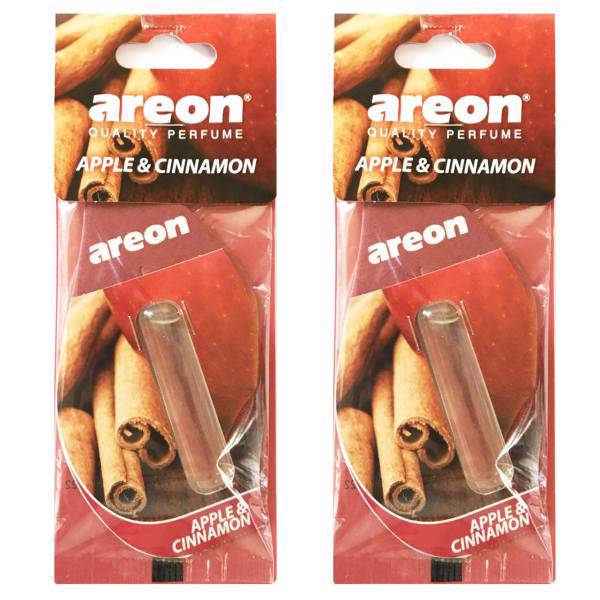 پک دو عددی خوشبو کننده آرئون مدل 5ml مایع با رایحه سیب و دارچین، Areon Liquid 5ml Apple and Cinnamon Air Freshener Pack Of Two