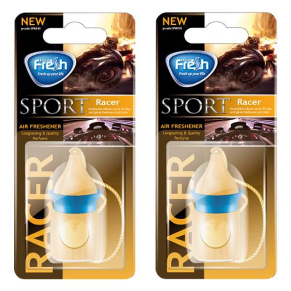 خوشبوکننده خودرو فرش وی مدل Wood Sport Racer -بسته 2 عددی، Fresh Way Wood Sport Racer Car Air Freshener- Pack of 2