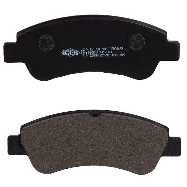 لنت ترمز جلو آیسر مدل 181388701 مناسب برای پژو 207، Icer 181388701 Front Brake Pad For Peugeot 207