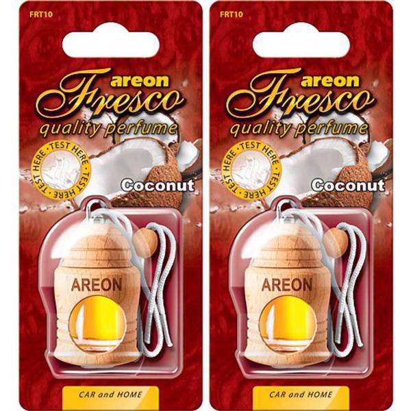 خوشبو کننده ماشین آرئون مدل فرسکو با رایحه نارگیل - بسته دو عددی، Areon Fresco Coconut Car Air Freshener - Pack Of 2