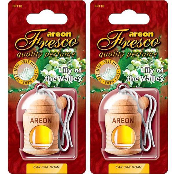 خوشبو کننده ماشین آرئون مدل فرسکو با رایحه گل زنبق - بسته دو عددی، Areon Fresco Lily Of The Valley Car Air Freshener- Pack Of 2