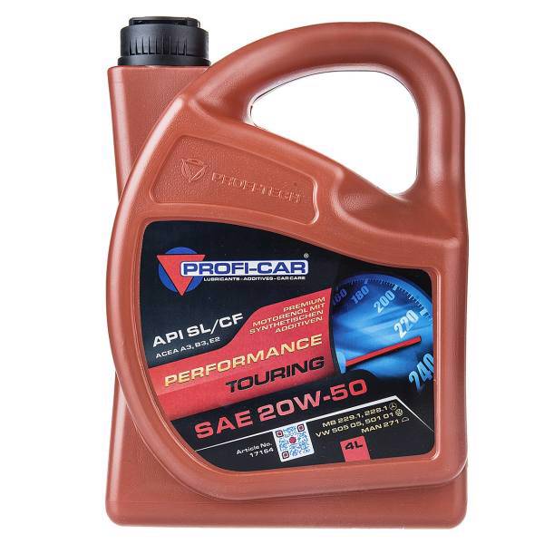 روغن موتور خودرو پروفی کار مدل PERFORMANCE TOURING 20W-50 حجم 4 لیتر، Profi-Car PERFORMANCE TOURING Car Engine Oil 4L