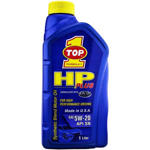 روغن موتور خودرو تاپ وان مدل HP Plus 5W-20 حجم 1 لیتر، Top 1 HP Plus 5W-20 Car Engine Oil 1L