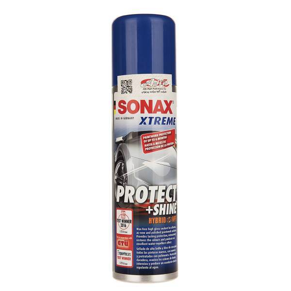 اسپری محافظت کننده و براق کننده رنگ سوناکس مدل 222100 حجم 210 میلی لیتر، Sonax 222100 Protect And Shine Spray 210ml