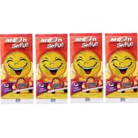 خوشبو کننده ماشین آرئون مدل Smile No Smoking بسته چهار عددی - Areon Smile No Smoking Car Air Freshener Pack Of 4