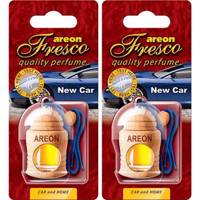 خوشبو کننده ماشین آرئون مدل فرسکو با رایحه New Car - بسته دو عددی Areon Fresco New Car Air Freshener - Pack Of 2