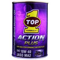 روغن موتور خودرو تاپ وان مدل Action Plus JASO MA2 10W-40 حجم 1 لیتر Top 1 Action Plus JASO MA2 10W-40 Car Engine Oil 1L