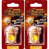 خوشبو کننده ماشین آرئون مدل فرسکو با رایحه بلک کریستال - بسته دو عددی Areon Fresco Black Crystal Car Air Freshener - Pack Of 2