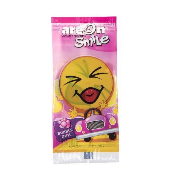 خوشبو کننده ماشین آرئون مدل Smile با رایحه آدامس بادکنکی، Areon Smile Bubble Gum Car Air Freshener