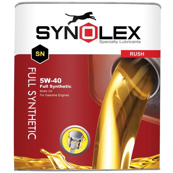 روغن موتور خودرو سینولکس مدل راش 5W-40 SN ظرفیت 5 لیتر، Synolex Rush 5W-40 API SN Engine Oil 5L