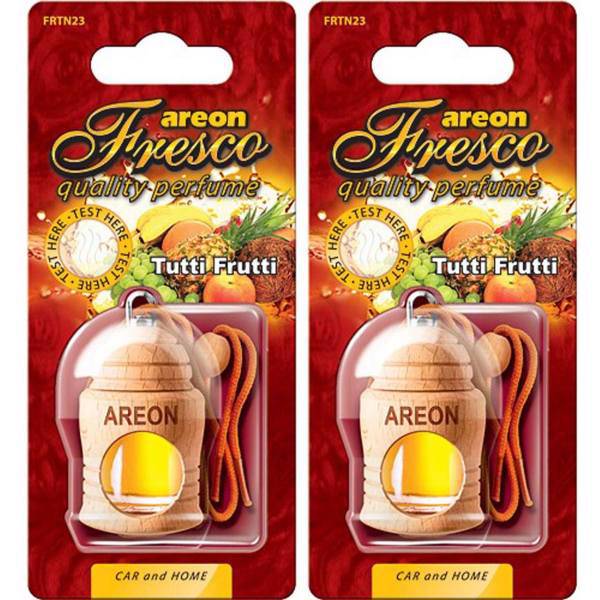 خوشبو کننده ماشین آرئون مدل فرسکو با رایحه توتی فروتی - بسته دو عددی، Areon Fresco Tutti Fruti Car Air Freshener- Pack Of 2