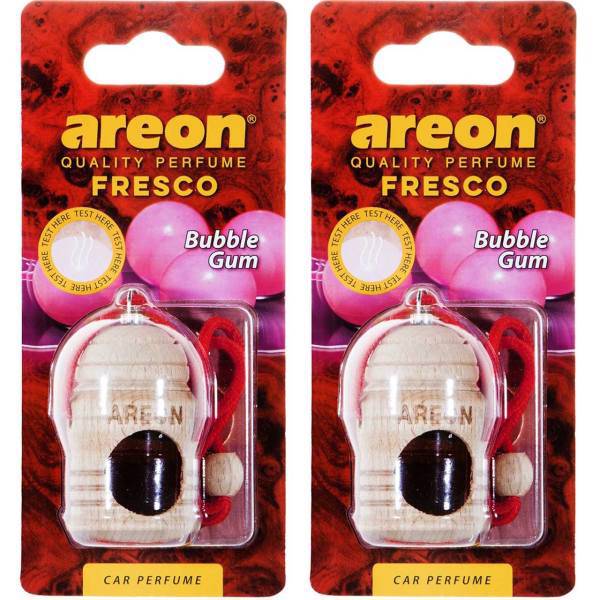 خوشبو کننده ماشین آرئون مدل فرسکو با رایحه آدامس بادکنکی - بسته دو عددی، Areon Fresco Bubble Gum Car Air Freshener- Pack Of 2