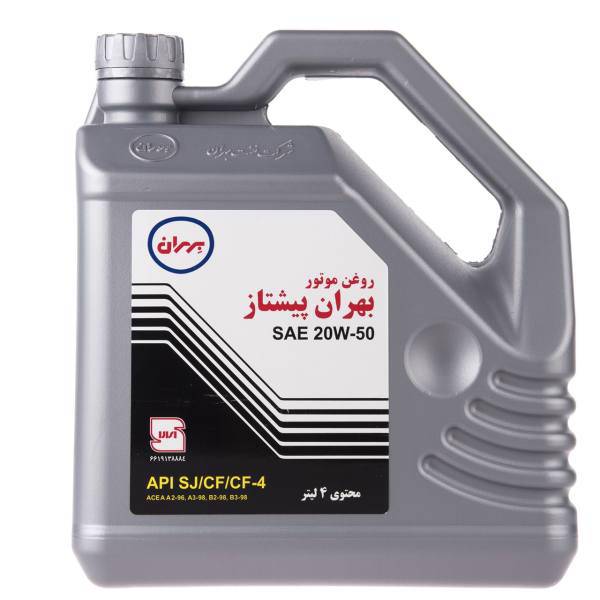 روغن موتور خودرو بهران مدل Pishtaz SAE چهار لیتری 20W-50، Behran Pishtaz SAE 4L 20W-50 Car Engine Oil