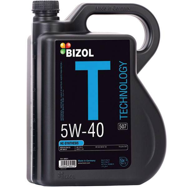 روغن موتور خودرو بیزول مدل Technology 5W-40 ظرفیت 5 لیتر، Bizol Technology 5W-40 Engine Oil 5L