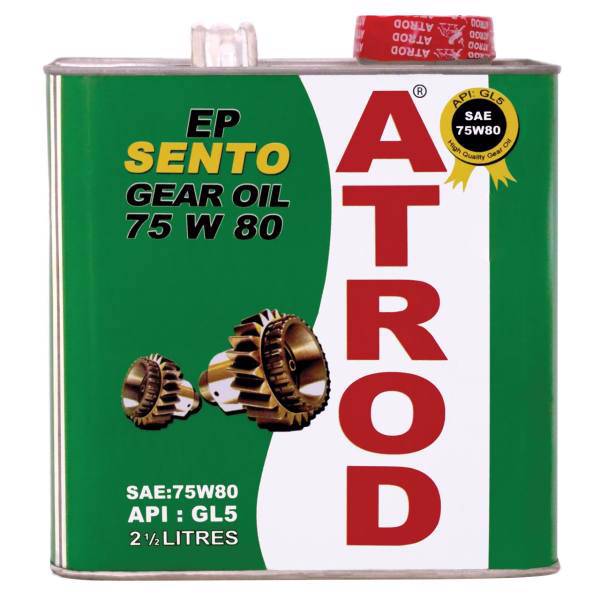 روغن گیربکس خودرو آترود مدل 75w80 Sento حجم 2.5 لیتر، Atrod Sento 75w80 Gearbox Oil 2.5 L