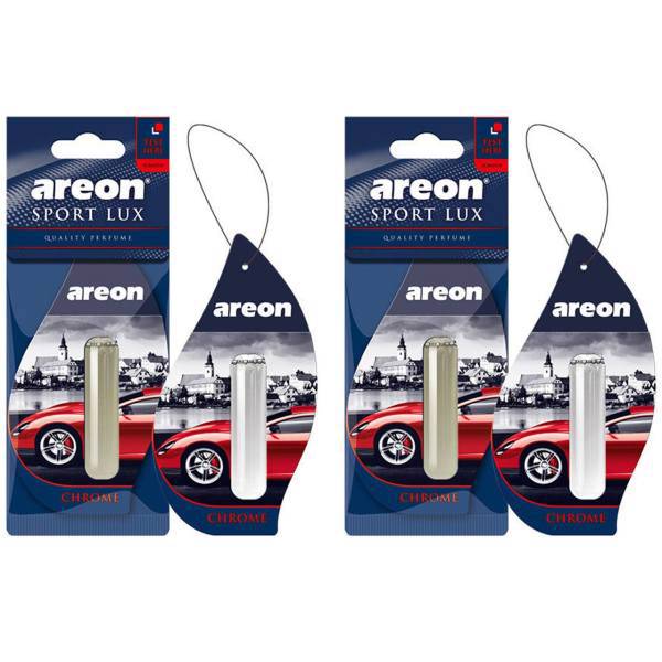 خوشبو کننده ماشین آرئون مدل Lux Liquid Chrome- بسته 2 عددی، Areon Lux Liquid Chrome Car Air Freshener - Pack Of 2