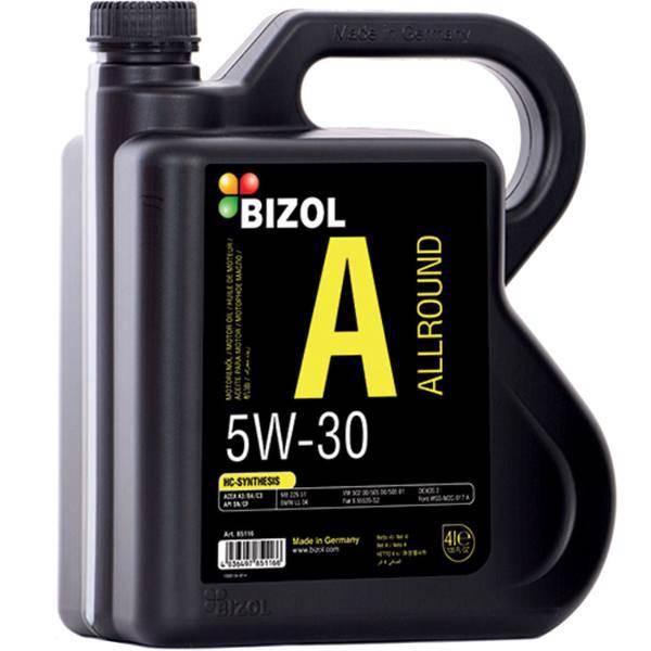 روغن موتور خودرو بیزول مدل Allround 5W-30 حجم 4 لیتر، Bizol Allround 5W-30 Engine Oil 4 L