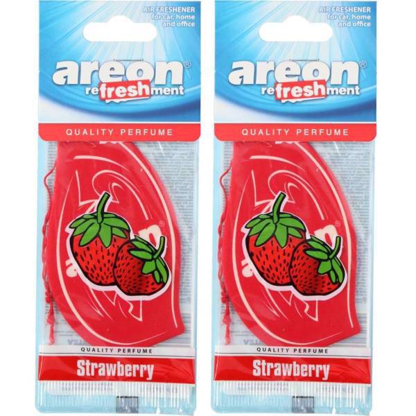 خوشبو کننده ماشین آرئون مدل Refreshment Strawberry - بسته 2 عددی، Areon Refreshment Strawberry Car Air Freshener- Pack of 2