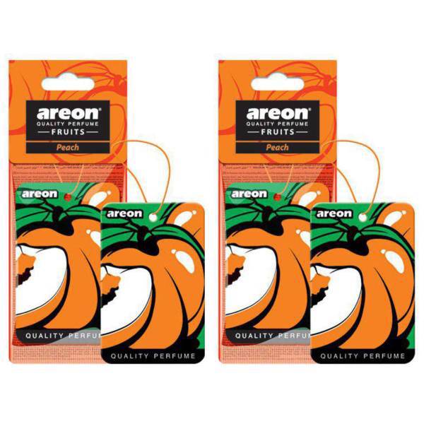 خوشبو کننده آرئون مدل Fruit Peach - بسته 2 عددی، Areon Fruit Peach Car Air Freshener - Pack Of 2