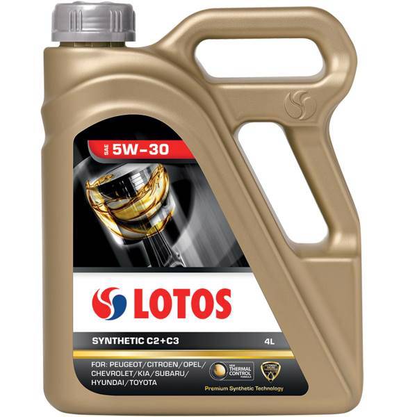 روغن موتور خودرو لوتوس مدل Synthetic C2+C3 حجم 4 لیتر، Lotos Synthetic C2+C3 Engine Oil 4L