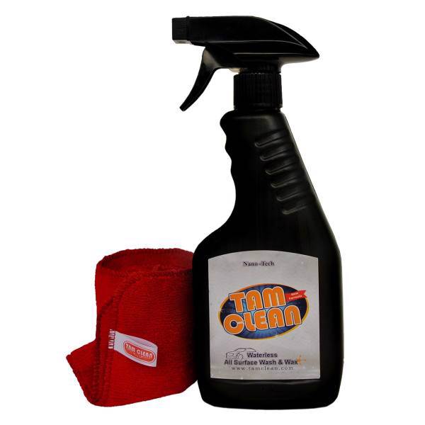 اسپری کارواش بدون آب تمام سطوح تام کلین مدل TC_480basc حجم 480 میلی لیتر، tamclean TC_480basc waterless carwash spray