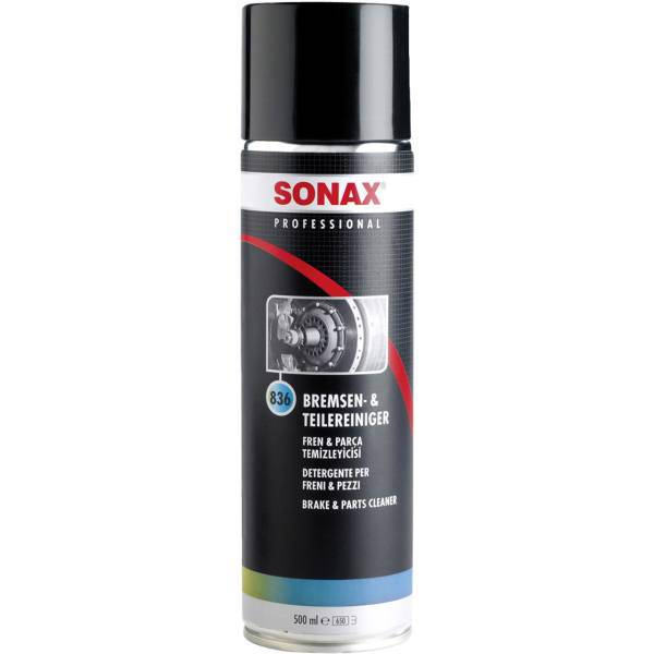 اسپری تمیز کننده ترمز و قطعات سوناکس مدل 836400 حجم 500 میلی‌لیتر، Sonax 836400 Professional Brake And Parts Cleaner 500ml