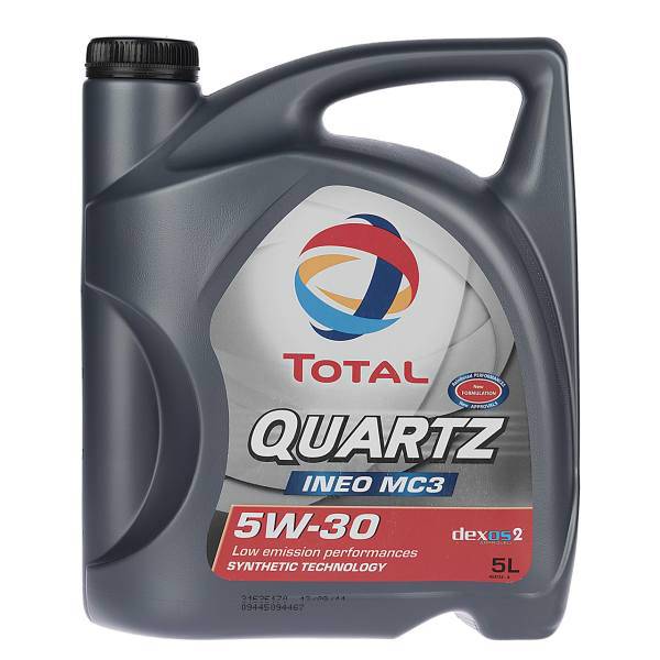 روغن موتور خودرو توتال مدل Quartz INEO MC3 حجم 5 لیتر 5W-30، Total Quartz INEO MC3 5L 5W-30 Car Engine Oil