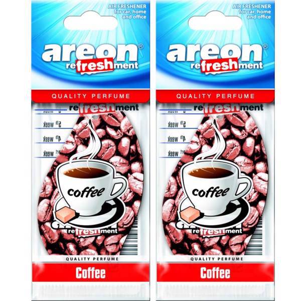 خوشبو کننده ماشین آرئون مدل Refreshment Coffee- بسته 2 عددی، Areon Refreshment Coffee Car Air Freshener- Pack of 2