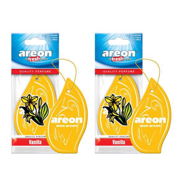 خوشبو کننده ماشین آرئون مدل Refreshment Vanilla - بسته 2 عددی، Areon Refreshment Vanilla Car Air Freshener- Pack of 2