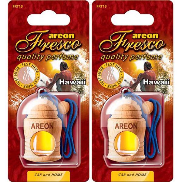 خوشبو کننده ماشین آرئون مدل فرسکو با رایحه هاوایی بسته دو عددی، Areon Fresco Hawaii Car Air Freshener - Pack Of 2