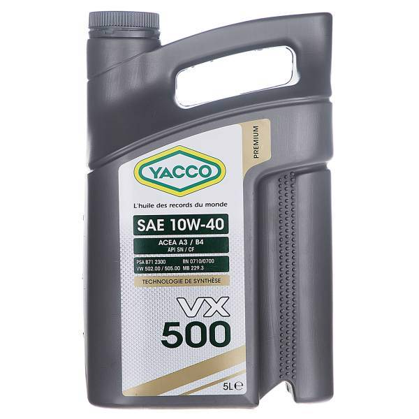 روغن موتور خودرو یاکو مدل VX500 10W-40 حجم 5 لیتر، Yacco VX500 10W-40 Engine Oil 5L