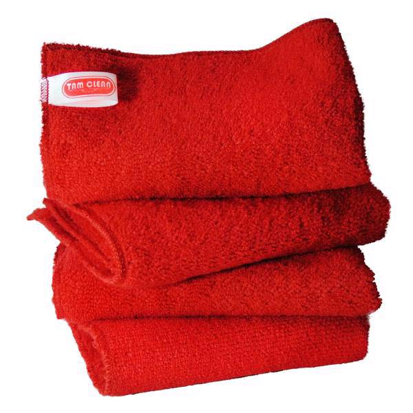 حوله مایکروفایبر ضدخش تام کلین مدل TC-004 بسته 4 عددی، Tam Clean TC-004 Microfiber Cloth Pack of 4