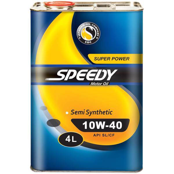 روغن موتور خودرو اسپیدی مدل Super Power 10W-40 حجم 4 لیتر، Speedy Super Power 10W-40 Engine Oil 4L