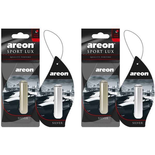 خوشبو کننده ماشین آرئون مدل Lux Liquid Silver- بسته 2 عددی، Areon Lux Liquid Silver Car Air Freshener - Pack Of 2