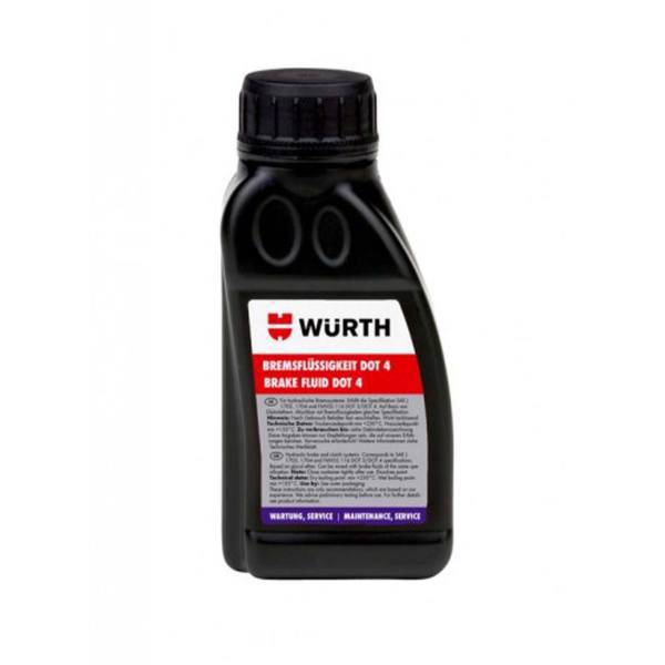 روغن ترمز خودرو وورث مدل Dot 4 حجم 250 میلی لیتر، Wurth Dot4 Car Brake Oil 250ml