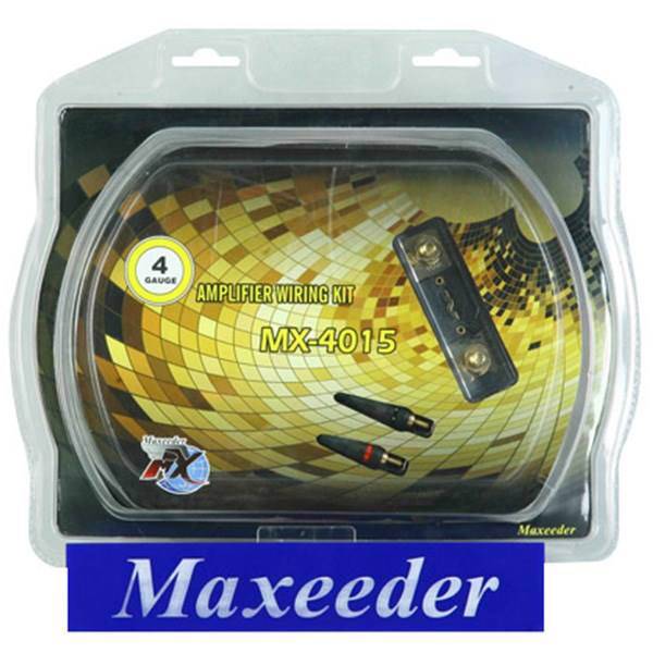 کیت سیم کشی آمپلی فایر مکسیدر مدل MX-4015 به همراه دو جفت RC، Maxeeder MX-4015 + 2RC Amplifier wiring Kit