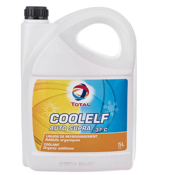 ضدیخ خودرو توتال مدل Coolelf Auto Supra حجم 5 لیتر، Total Coolelf Auto Supra Car Antifreeze 5L