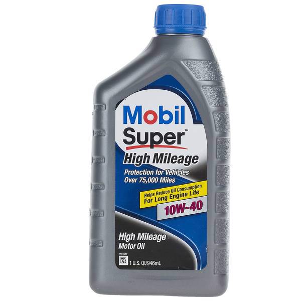 روغن موتور خودرو موبیل مدل High Mileage 10W-40 حجم 946 میلی لیتر، Mobil High Mileage 10W-40 Car Engine Oil 946ml