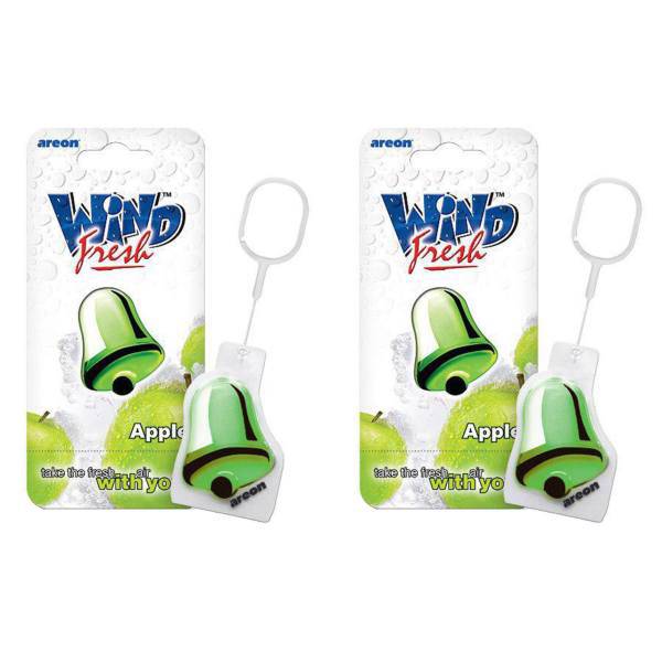 خوشبو کننده ماشین آرئون مدل Wind Fresh Apple بسته 2 عددی، Areon Wind Fresh Apple Car Air Freshener - Pack Of 2