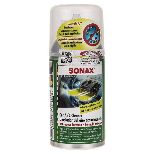 اسپری تمیز کننده مجرای تهویه هوای خودروی سوناکس مدل 03234000 حجم 100 میلی لیتر، Sonax 03234000 Car A/C Cleaner 100 ml