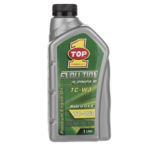 روغن موتور سیکلت دو زمانه تاپ وان مدل 19531 حجم 1 لیتر، Top 1 19531 Motorcycle Oil 1L