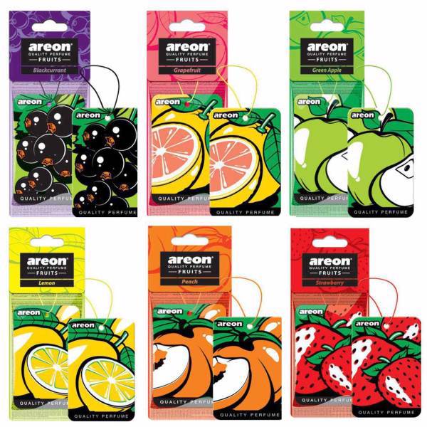 خوشبو کننده ماشین آرئون مدل Fruits - بسته 6 عددی، Areon Fruits Car Air Freshener - Pack Of 6