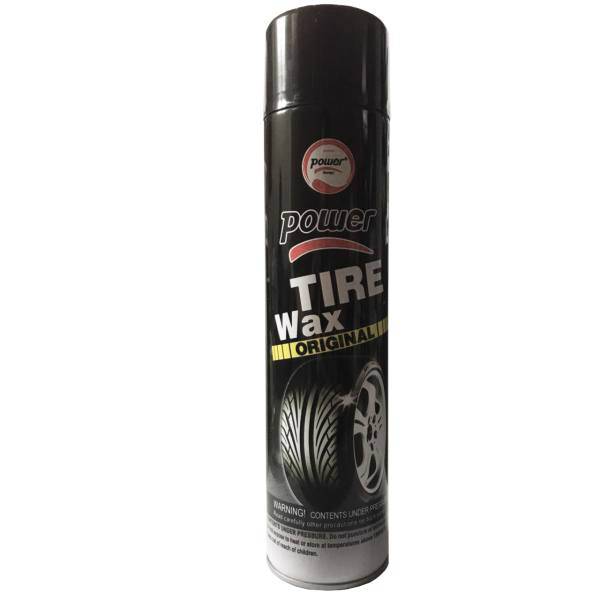 واکس براق کننده لاستیک خودرو پاور مدل Tire Wax حجم 650 میلی لیتر، Power Tire Wax Tire Rim Cleaner Wax 650ml