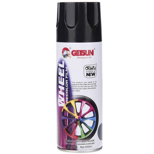 اسپری رنگ رینگ خودرو گتسان مدل G-9026 حجم 450 میلی لیتر، Getsun G-9026 Wheel Recolor Film 450 ml